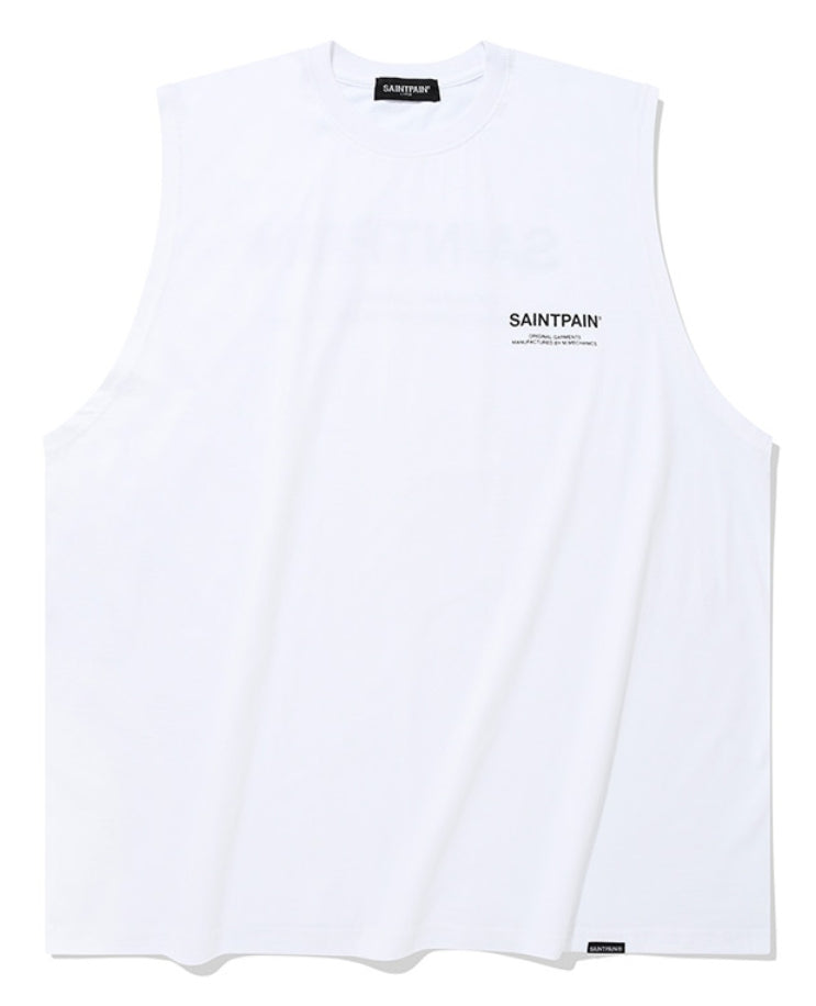 セイントペイン(SAINTPAIN) SP VRTN LOGO SLEEVELESS-WHITE