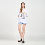 アクメドラビ(acme' de la vie) FISH SWAN SHORT SLEEVE T-SHIRT WHITE