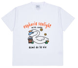 アクメドラビ(acme' de la vie) FISH SWAN SHORT SLEEVE T-SHIRT WHITE