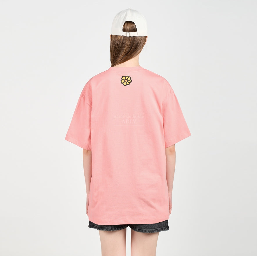アクメドラビ(acme' de la vie) FISH SWAN SHORT SLEEVE T-SHIRT PINK