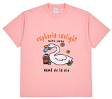アクメドラビ(acme' de la vie) FISH SWAN SHORT SLEEVE T-SHIRT PINK
