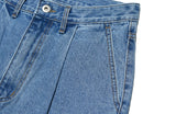 VARZAR(バザール) One Tuck Washing Denim Half Pants (2color)