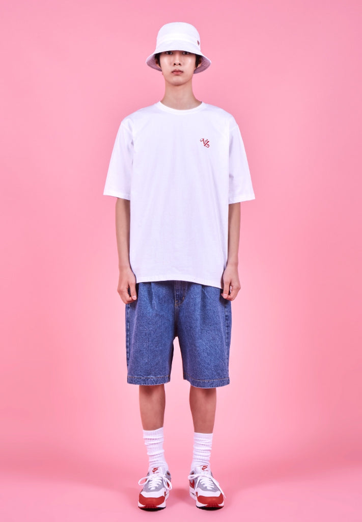 VARZAR(バザール) One Tuck Washing Denim Half Pants (2color)