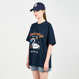 アクメドラビ(acme' de la vie) FISH SWAN SHORT SLEEVE T-SHIRT NAVY