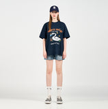 アクメドラビ(acme' de la vie) FISH SWAN SHORT SLEEVE T-SHIRT NAVY