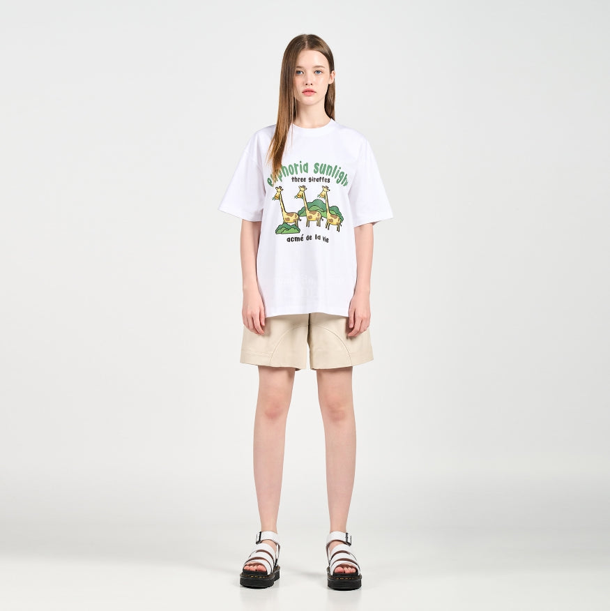 アクメドラビ(acme' de la vie) EUPHORIA GIRAFFE SHORT SLEEVE T-SHIRT WHITE
