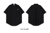 VARZAR(バザール) Heart Logo Silky Over Fit Half Shirts (2color)