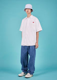 VARZAR(バザール) Heart Logo Silky Over Fit Half Shirts (2color)