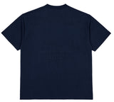 アクメドラビ(acme' de la vie) BACKGROUND LOGO SHORT SLEEVE T-SHIRT NAVY