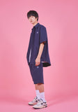 VARZAR(バザール) Heart Logo Set Up Over Fit Half Work Shirts (2color)
