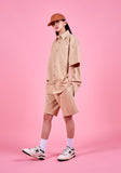 VARZAR(バザール) Heart Logo Set Up Over Fit Half Work Shirts (2color)