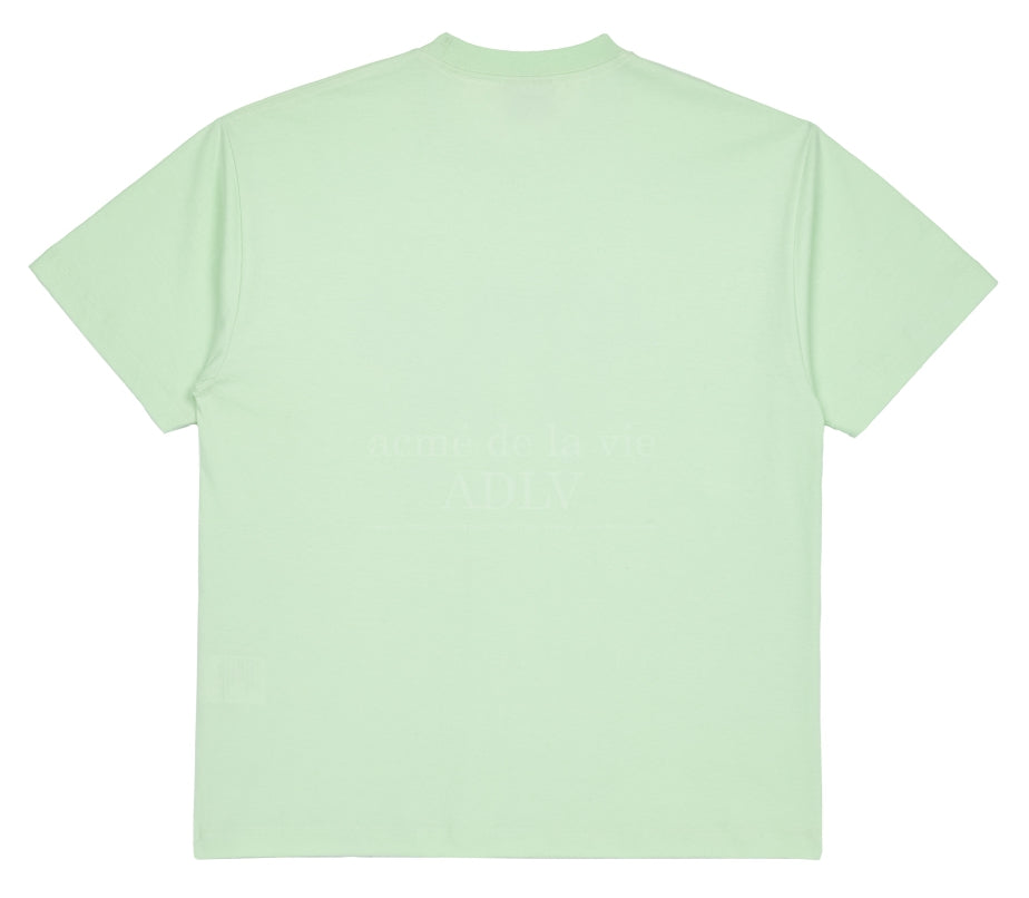 アクメドラビ(acme' de la vie) BACKGROUND LOGO SHORT SLEEVE T-SHIRT MINT