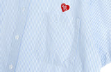 VARZAR(バザール) Heart Logo Oxford Over Fit Half Shirts (3color)