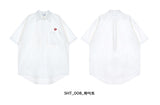 VARZAR(バザール) Heart Logo Oxford Over Fit Half Shirts (3color)