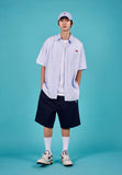 VARZAR(バザール) Heart Logo Oxford Over Fit Half Shirts (3color)