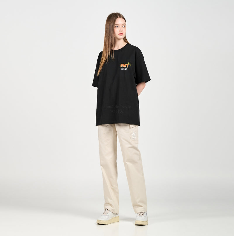 アクメドラビ(acme' de la vie) MOUNTAIN TIGER SHORT SLEEVE T-SHIRT BLACK
