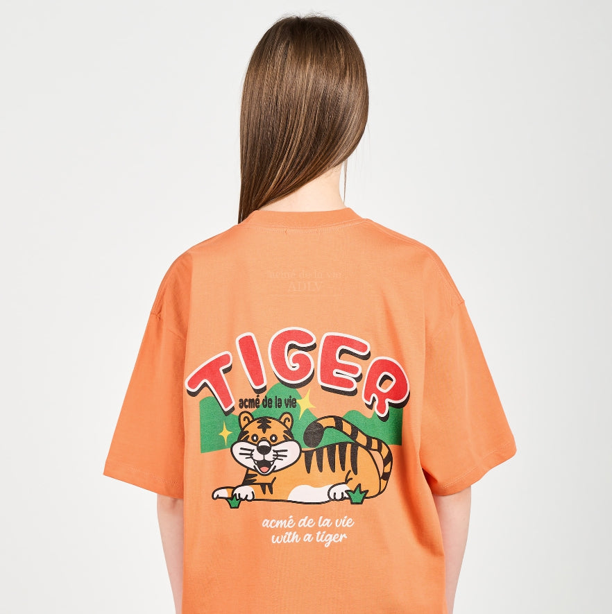 アクメドラビ(acme' de la vie) MOUNTAIN TIGER SHORT SLEEVE T-SHIRT ORANGE