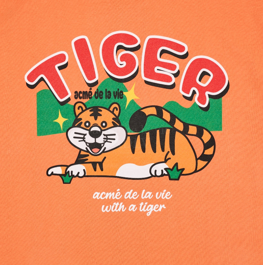アクメドラビ(acme' de la vie) MOUNTAIN TIGER SHORT SLEEVE T-SHIRT ORANGE