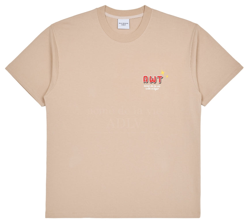 アクメドラビ(acme' de la vie) MOUNTAIN TIGER SHORT SLEEVE T-SHIRT BEIGE