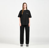 アクメドラビ(acme' de la vie) PEARL PRINTING LOGO SHORT SLEEVE T-SHIRT BLACK