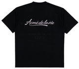 アクメドラビ(acme' de la vie) PEARL PRINTING LOGO SHORT SLEEVE T-SHIRT BLACK