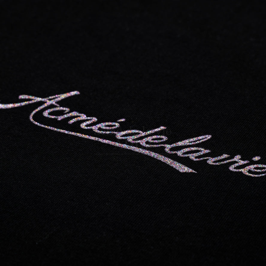 アクメドラビ(acme' de la vie) PEARL PRINTING LOGO SHORT SLEEVE T-SHIRT BLACK