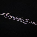 アクメドラビ(acme' de la vie) PEARL PRINTING LOGO SHORT SLEEVE T-SHIRT BLACK