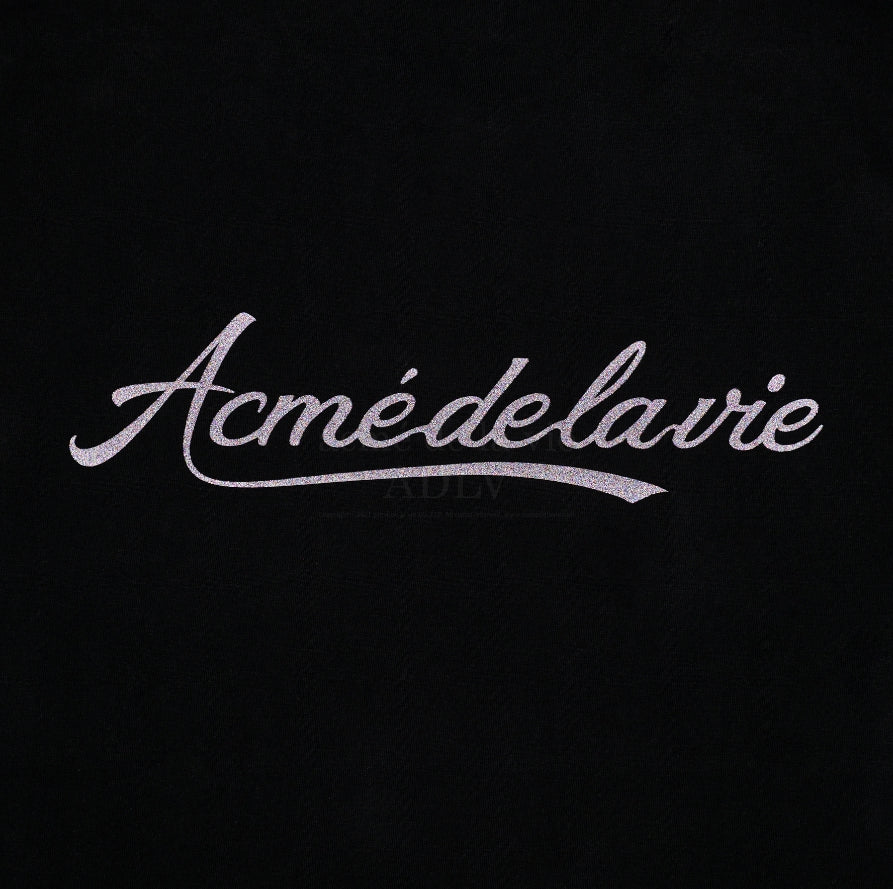 アクメドラビ(acme' de la vie) PEARL PRINTING LOGO SHORT SLEEVE T-SHIRT BLACK