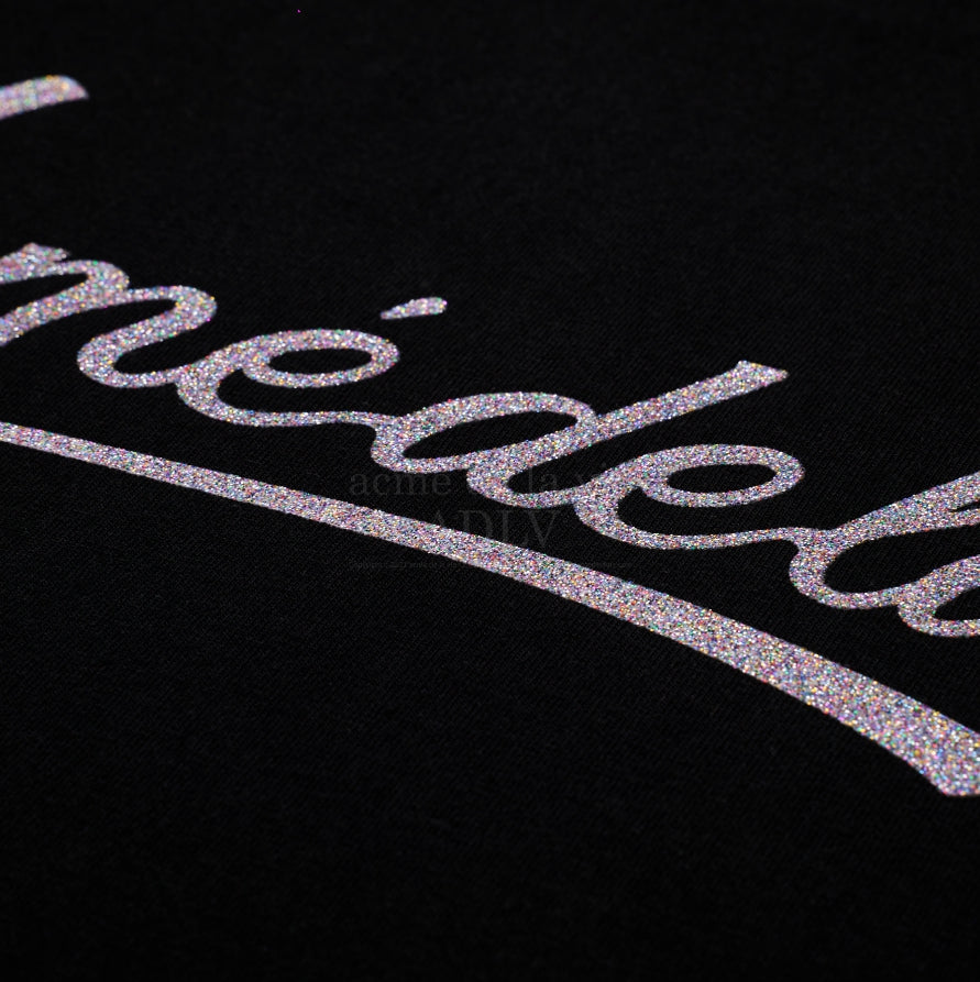アクメドラビ(acme' de la vie) PEARL PRINTING LOGO SHORT SLEEVE T-SHIRT BLACK
