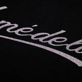 アクメドラビ(acme' de la vie) PEARL PRINTING LOGO SHORT SLEEVE T-SHIRT BLACK