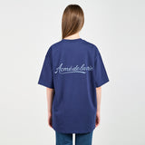 アクメドラビ(acme' de la vie) PEARL PRINTING LOGO SHORT SLEEVE T-SHIRT NAVY