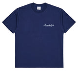アクメドラビ(acme' de la vie) PEARL PRINTING LOGO SHORT SLEEVE T-SHIRT NAVY