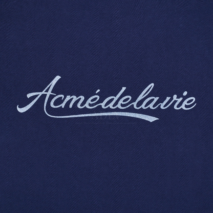 アクメドラビ(acme' de la vie) PEARL PRINTING LOGO SHORT SLEEVE T-SHIRT NAVY