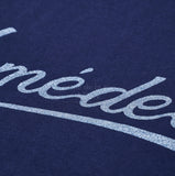 アクメドラビ(acme' de la vie) PEARL PRINTING LOGO SHORT SLEEVE T-SHIRT NAVY