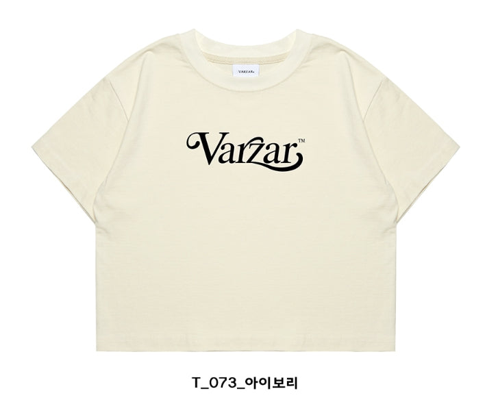 VARZAR(バザール) Leaf VZ Logo Crop T-Shirts (4color)
