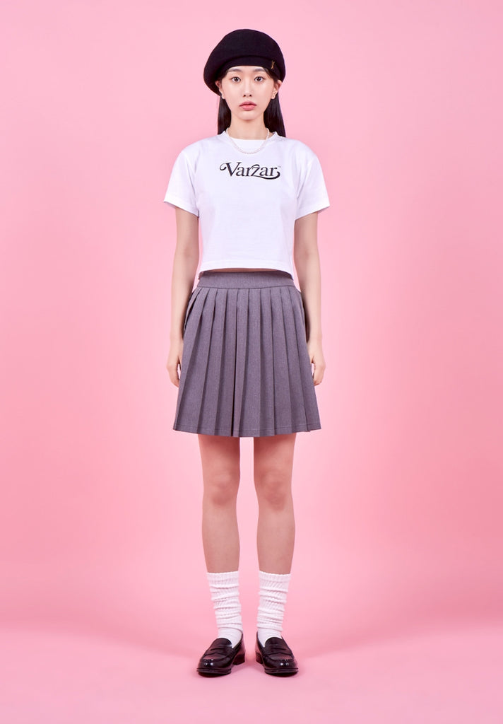 VARZAR(バザール) Leaf VZ Logo Crop T-Shirts (4color)