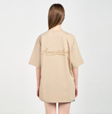 アクメドラビ(acme' de la vie) PEARL PRINTING LOGO SHORT SLEEVE T-SHIRT BEIGE