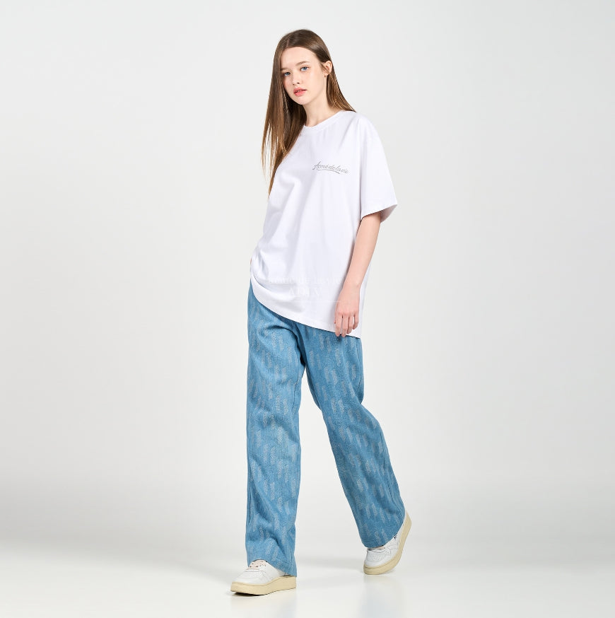 アクメドラビ(acme' de la vie) PEARL PRINTING LOGO SHORT SLEEVE T-SHIRT WHITE