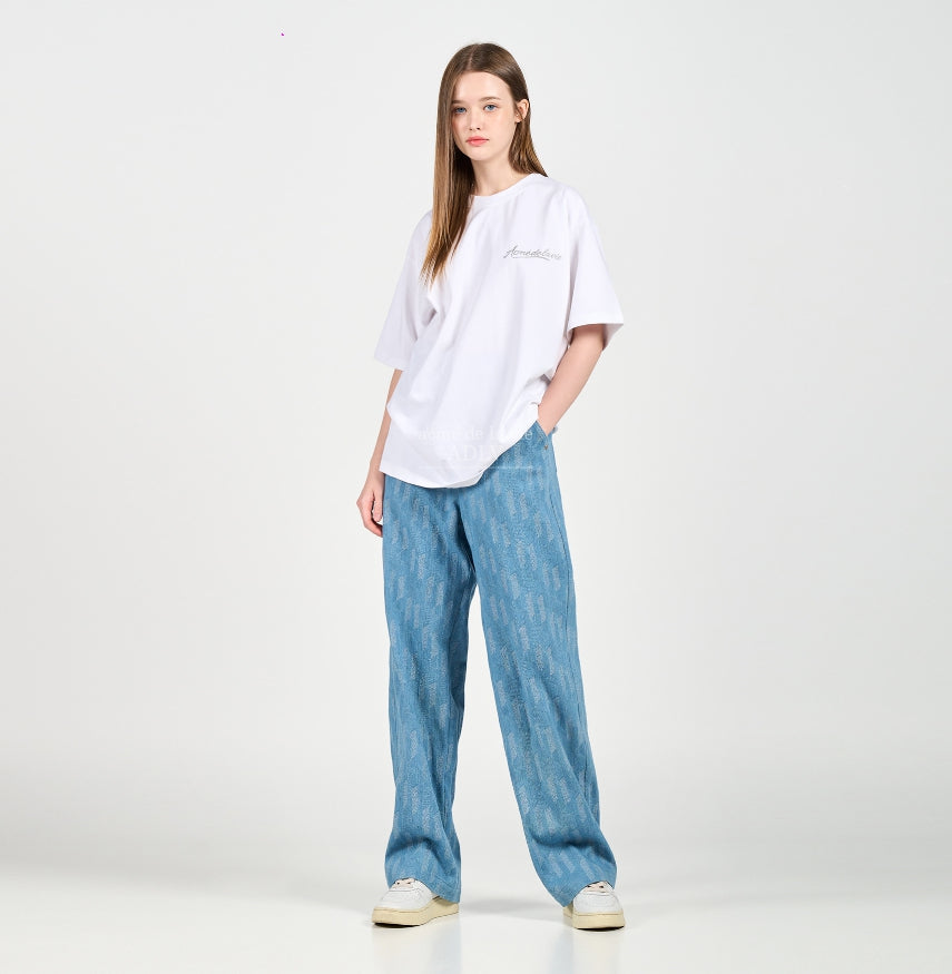 アクメドラビ(acme' de la vie) PEARL PRINTING LOGO SHORT SLEEVE T-SHIRT WHITE