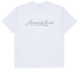アクメドラビ(acme' de la vie) PEARL PRINTING LOGO SHORT SLEEVE T-SHIRT WHITE