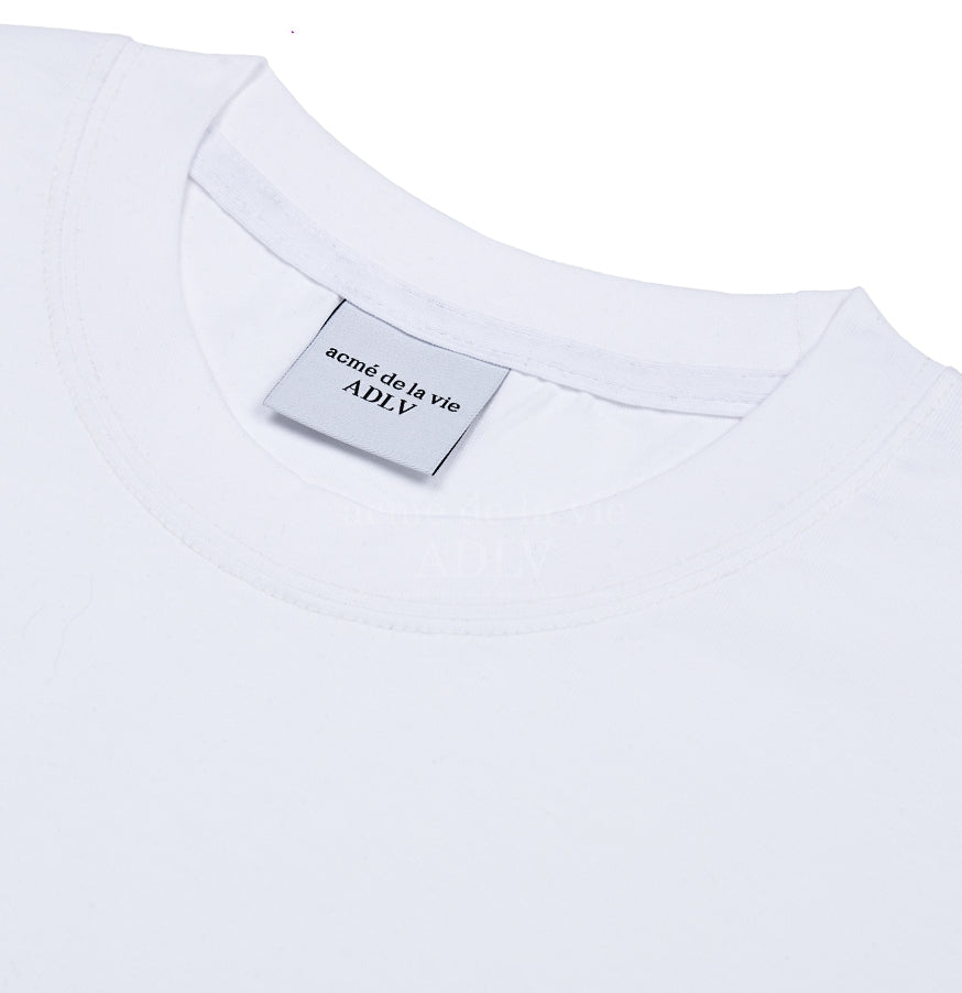 アクメドラビ(acme' de la vie) PEARL PRINTING LOGO SHORT SLEEVE T-SHIRT WHITE