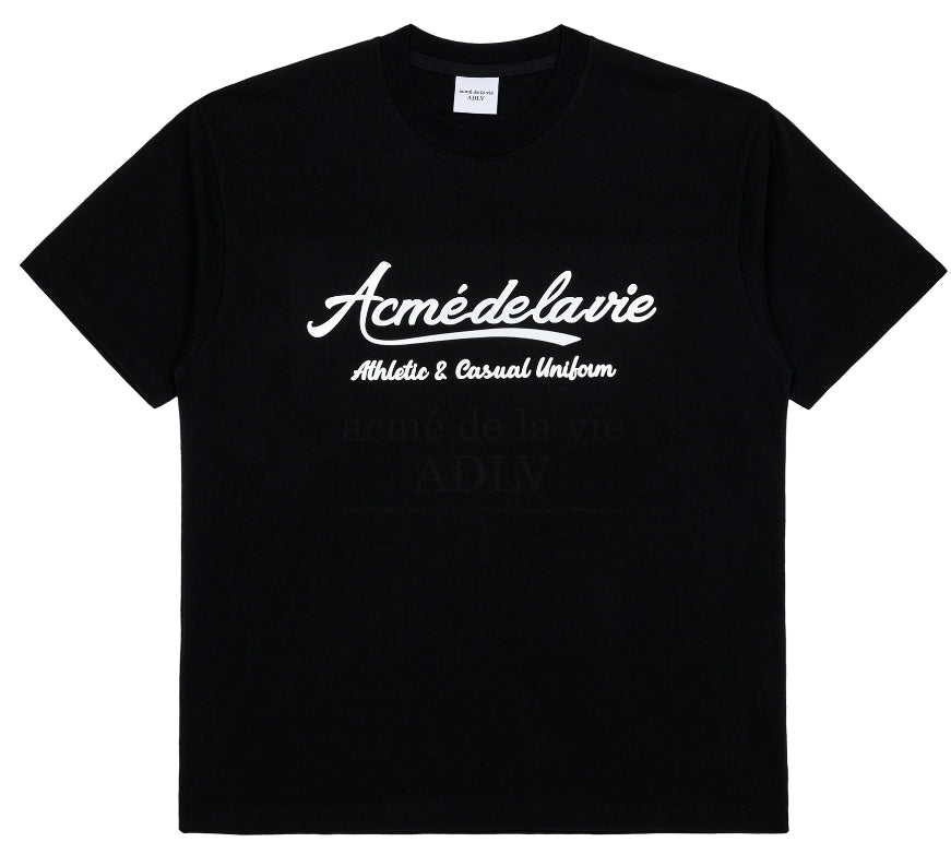 アクメドラビ(acme' de la vie) GEL PRINTING LOGO SHORT SLEEVE T-SHIRT BLACK