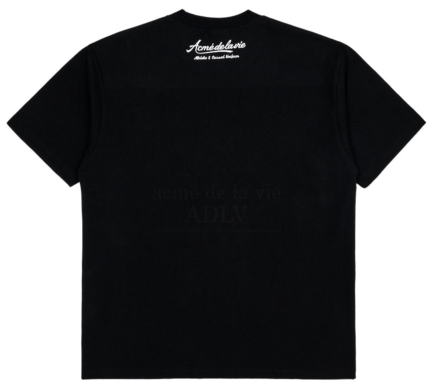 アクメドラビ(acme' de la vie) GEL PRINTING LOGO SHORT SLEEVE T-SHIRT BLACK