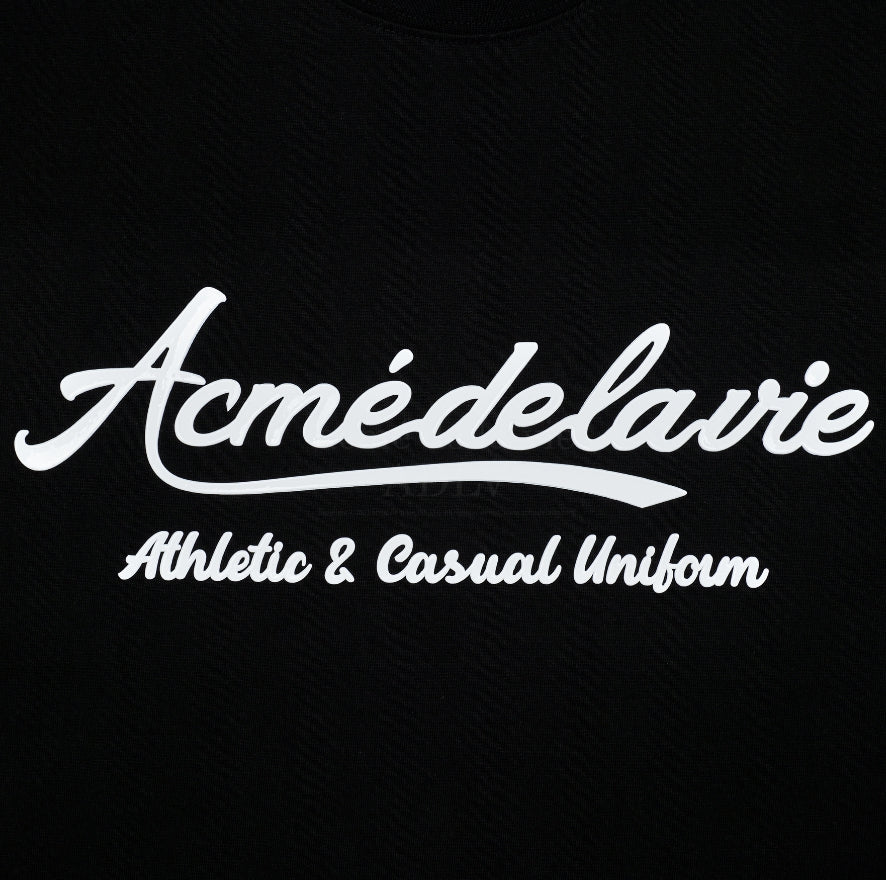 アクメドラビ(acme' de la vie) GEL PRINTING LOGO SHORT SLEEVE T-SHIRT BLACK