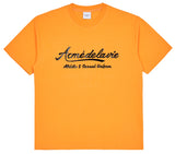 アクメドラビ(acme' de la vie) GEL PRINTING LOGO SHORT SLEEVE T-SHIRT ORANGE