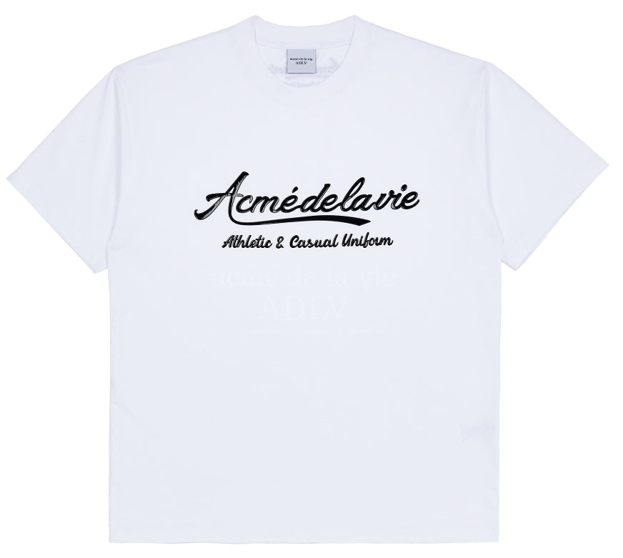 アクメドラビ(acme' de la vie) GEL PRINTING LOGO SHORT SLEEVE T-SHIRT WHITE