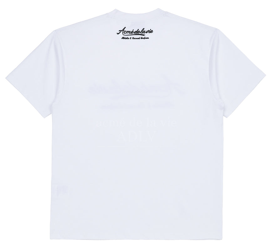 アクメドラビ(acme' de la vie) GEL PRINTING LOGO SHORT SLEEVE T-SHIRT WHITE