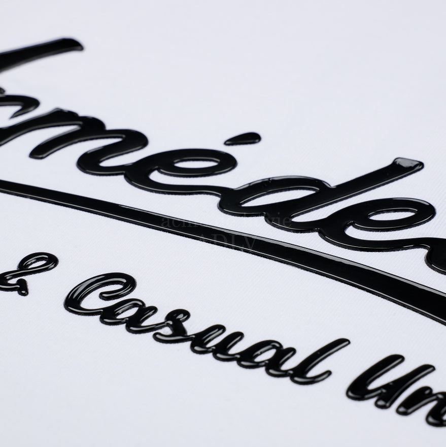 アクメドラビ(acme' de la vie) GEL PRINTING LOGO SHORT SLEEVE T-SHIRT WHITE