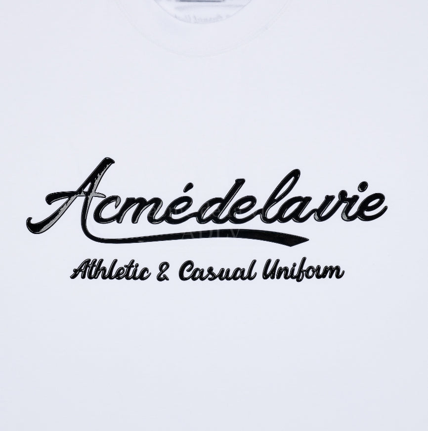 アクメドラビ(acme' de la vie) GEL PRINTING LOGO SHORT SLEEVE T-SHIRT WHITE