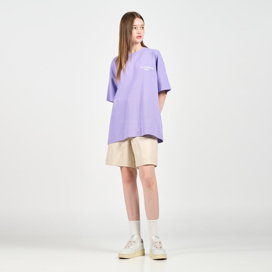 アクメドラビ(acme' de la vie) ROUNDING LOGO WAFFLE SHORT SLEEVE T-SHIRT LIGHT PURPLE
